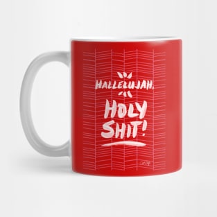 Hallelujah, Holy Shit! Red Mug